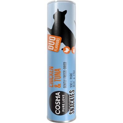 Cosma DUO Snacks para Gatos - Pollo y Atún - Natural y Puro Cosma DUO Snacks para Gatos - Pollo y Atún - Natural y Puro
