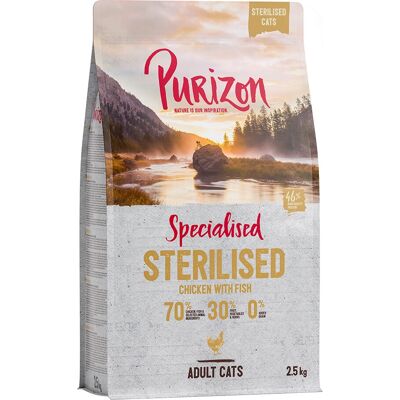 Comida para gatos Purizon - 2,5kg+400g Gratis - Esterilizados Pollo Pescado Comida para gatos Purizon - 2,5kg+400g Gratis - Esterilizados Pollo Pescado