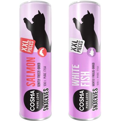 Cosma Snackies XXL - Suszone przekąski dla kotów - Łosoś Cosma Snackies XXL - Suszone przekąski dla kotów - Łosoś