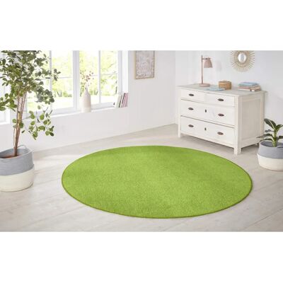 Tapete redondo Hanse Home Shashi - 200cm, Verde, Macio, Cor Única Tapete redondo Hanse Home Shashi - 200cm, Verde, Macio, Cor Única