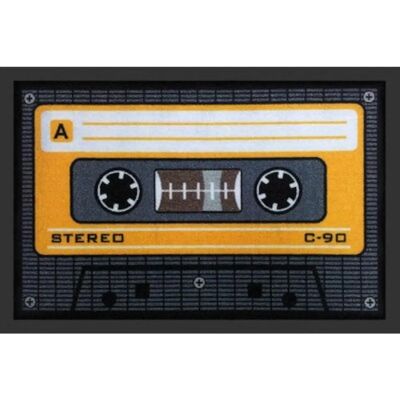 Tappetino porta con nastro a cassette Close Up - Tappetino con fondo in PVC antiscivolo Tappetino porta con nastro a cassette Close Up - Tappetino con fondo in PVC antiscivolo