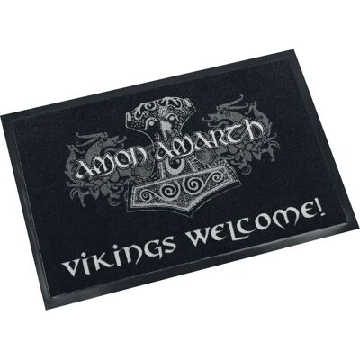 Amon Amarth Vikings Welcome! - Unisex Türmatte - Schwarz Amon Amarth Vikings Welcome! - Unisex Türmatte - Schwarz
