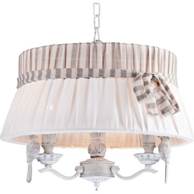 Luce da Soffitto Bianco Antico Maytoni ARM013-33-W con Cupola in Lino - Illuminazione da Soffitto Luce da Soffitto Bianco Antico Maytoni ARM013-33-W con Cupola in Lino - Illuminazione da Soffitto