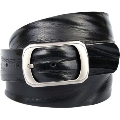 ANTHONI CROWN Ledergürtel Gr. 95 schwarz Damen Gürtel - Leather Belt ANTHONI CROWN Ledergürtel Gr. 95 schwarz Damen Gürtel - Leather Belt