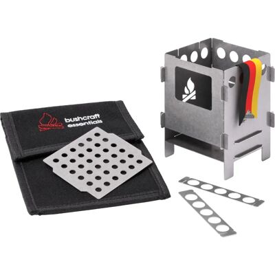 Bushcraft Essentials Bushbox Set - Outdoor Pocket Stove Bushcraft Essentials Bushbox Set - Outdoor Pocket Stove