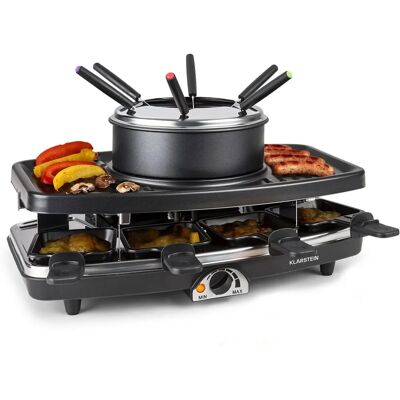 Klarstein Entrecote griglia Raclette Fondue - Grill raclette avec plaque en pierre Klarstein Entrecote griglia Raclette Fondue - Grill raclette avec plaque en pierre