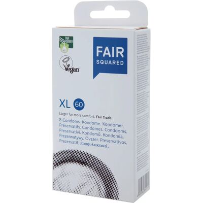 Fair Squared XL Condoms - 60mm Width - 8 Pack Fair Squared XL Condoms - 60mm Width - 8 Pack