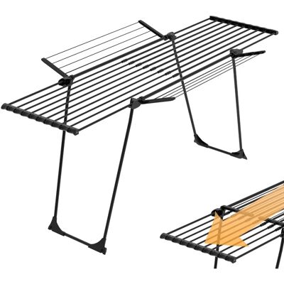 Yoursol Wäscheständer Florenz - Höhenverstellbar, 28m Leine, Stahl, Schwarz Yoursol Wäscheständer Florenz - Höhenverstellbar, 28m Leine, Stahl, Schwarz