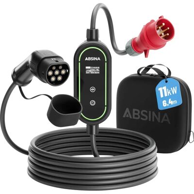 Absina Mobile Wallbox mit Typ 2 & CCS2 Kabel - 400CEE 6A-16A Absina Mobile Wallbox mit Typ 2 & CCS2 Kabel - 400CEE 6A-16A