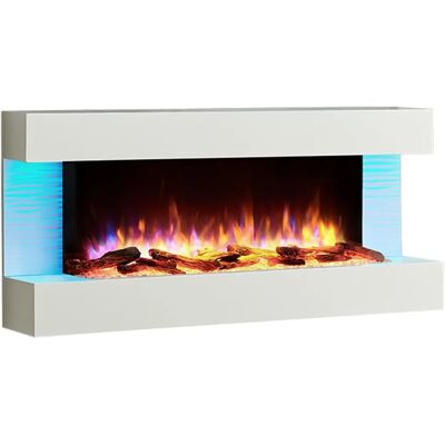 CrownFlame Helia Wand-Elektrokamin - 3D Flamme, 2000W, Fernbedienung CrownFlame Helia Wand-Elektrokamin - 3D Flamme, 2000W, Fernbedienung