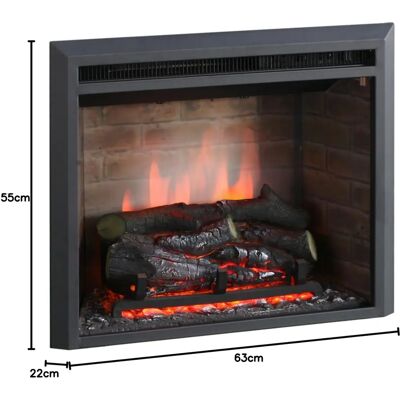 Crownflame Calida 23" Elektrischer Kamin - 3D Flamme, 2000W, Fernbedienung Crownflame Calida 23" Elektrischer Kamin - 3D Flamme, 2000W, Fernbedienung