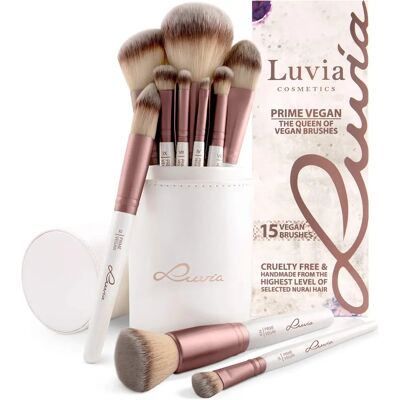 Luvia Cosmetics Prime Vegan Makeup Brush Set - 15 Pieces Luvia Cosmetics Prime Vegan Makeup Brush Set - 15 Pieces