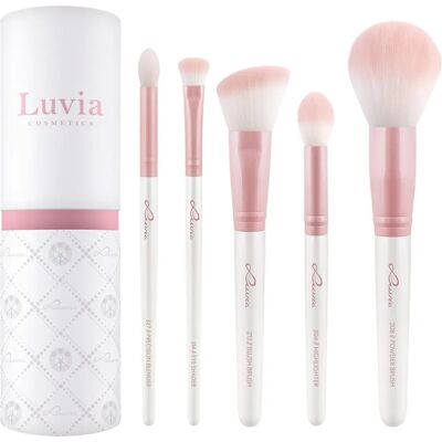 Vegan sminkecsetek Luvia Cosmetics teljes arcra - Pirosító, highlighter, púder, szemhéjpúder és blending ecset Vegan sminkecsetek Luvia Cosmetics teljes arcra - Pirosító, highlighter, púder, szemhéjpúder és blending ecset