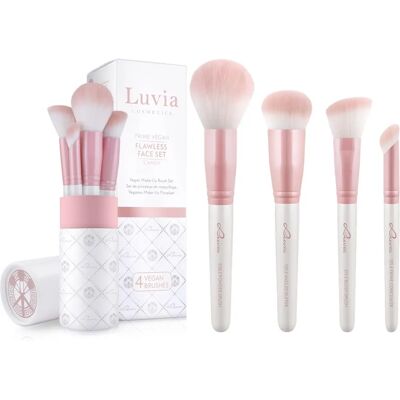 Ensemble de Pinceaux Vegan Luvia - Correcteur, Blush, Buffer & Poudre - Publicité Ensemble de Pinceaux Vegan Luvia - Correcteur, Blush, Buffer & Poudre - Publicité