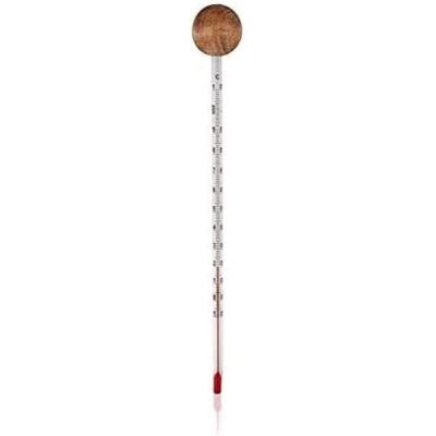 Khadi Analoger Thermometer - Glas und Holz - Ohne Quecksilber - 1 Stück Khadi Analoger Thermometer - Glas und Holz - Ohne Quecksilber - 1 Stück
