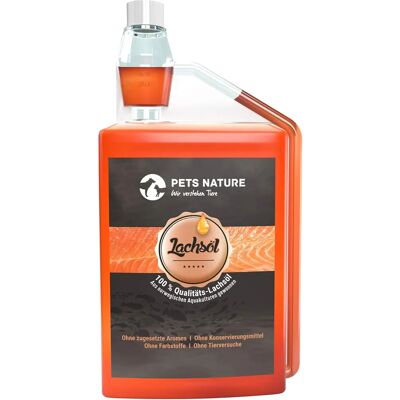 Pets Nature Laxolja 1000ml - Kosttillskott för hundar och katter Pets Nature Laxolja 1000ml - Kosttillskott för hundar och katter