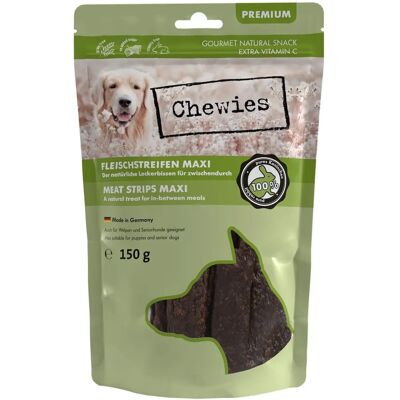 Chewies Chewies Bandes de Viande Maxi - Snack pour Chiens, Sans Céréales Chewies Chewies Bandes de Viande Maxi - Snack pour Chiens, Sans Céréales