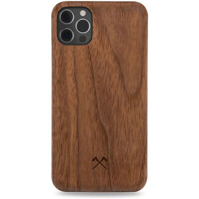 Woodcessories - Slim - Noyer - iPhone 12 Pro Max - Case - Publicité Woodcessories - Slim - Noyer - iPhone 12 Pro Max - Case - Publicité