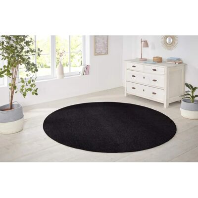 Kulatý černý koberec Hanse Home Kulatý černý koberec Hanse Home