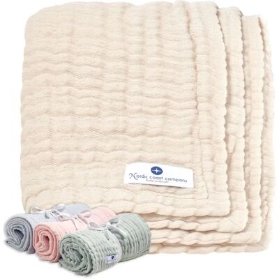 NORDIC COAST COMPANY Baby Musselin-Decke - 80x80cm - Natur NORDIC COAST COMPANY Baby Musselin-Decke - 80x80cm - Natur