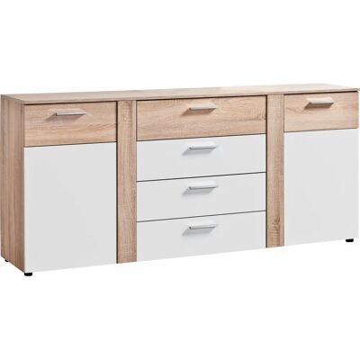 PROCONTOUR Trenti Sideboard - 180cm, Weiß & Eichefarben PROCONTOUR Trenti Sideboard - 180cm, Weiß & Eichefarben