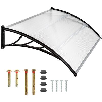 tectake 150cm Durchsichtiges Vordach - Wetterfest, Leicht zu Montieren tectake 150cm Durchsichtiges Vordach - Wetterfest, Leicht zu Montieren