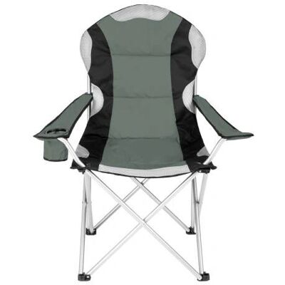 Tectake Grauer Klappbarer Campingstuhl - Campingmöbel Tectake Grauer Klappbarer Campingstuhl - Campingmöbel