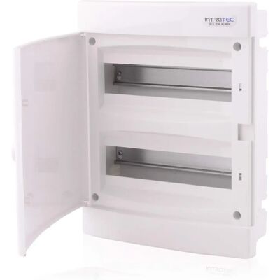 Boîtier de distribution compact Intratec MKCUGH24-W - 2 rangées - Publicité Boîtier de distribution compact Intratec MKCUGH24-W - 2 rangées - Publicité