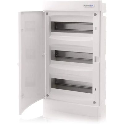 Intratec MKCUGH36-W Boîtier de distribution encastré - 3 rangées - Publicité Intratec MKCUGH36-W Boîtier de distribution encastré - 3 rangées - Publicité