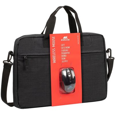 Rivacase 8038 Laptop-Tasche - Schwarz, 15,6 Zoll, Kabellose Maus Rivacase 8038 Laptop-Tasche - Schwarz, 15,6 Zoll, Kabellose Maus