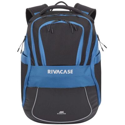 Sac à dos Rivacase 5225 - Nylon, Noir, Bleu, Ordinateur 15.6" - Publicité Sac à dos Rivacase 5225 - Nylon, Noir, Bleu, Ordinateur 15.6" - Publicité