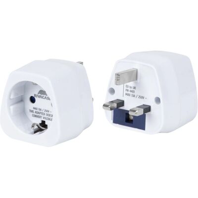 Rivacase PS4401 W00 Netzstecker-Adapter - UK, Euro-Stecker - Weiß Rivacase PS4401 W00 Netzstecker-Adapter - UK, Euro-Stecker - Weiß