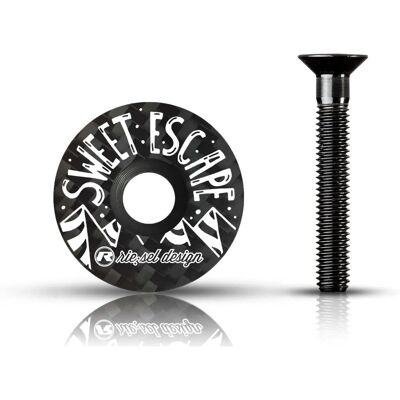 Riesel Design Ahead Kappe - Koolstof - 1 1/8" - Fiets stuurkappe Riesel Design Ahead Kappe - Koolstof - 1 1/8" - Fiets stuurkappe