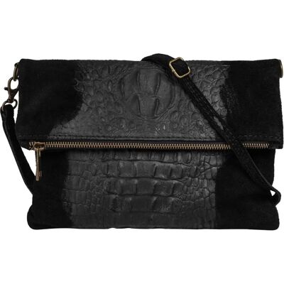 Samantha Look Leder Clutch - Made in Italy - Wandelbar Handtasche Samantha Look Leder Clutch - Made in Italy - Wandelbar Handtasche