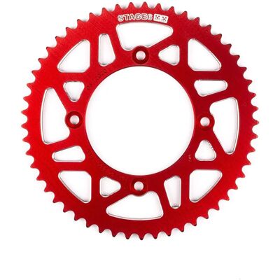 Couronne 53 dents - 420 Stage6 alu CNC Rouge Beta RR - Publicité Couronne 53 dents - 420 Stage6 alu CNC Rouge Beta RR - Publicité