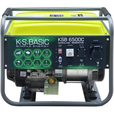 Könner & Söhnen KSB 6500C generatore di energia 5000 W Benzina Nero, Giallo - Generatore Könner & Söhnen KSB 6500C generatore di energia 5000 W Benzina Nero, Giallo - Generatore