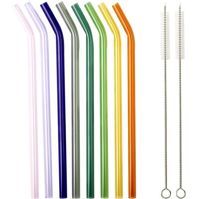 LA VAGUE Pailles en verre réutilisables de haute qualité - Set de pailles - Publicité LA VAGUE Pailles en verre réutilisables de haute qualité - Set de pailles - Publicité