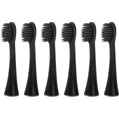 Ailoria Shine Bright - Testine di ricambio, 6 pezzi, Nero Ailoria Shine Bright - Testine di ricambio, 6 pezzi, Nero
