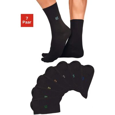 H.I.S Model 43-46 Herren Schwarze Socken - Socken H.I.S Model 43-46 Herren Schwarze Socken - Socken