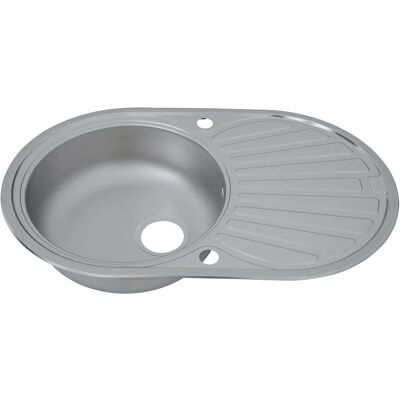 Respekta Cansas Edelstahl Küchenspüle - 77x48cm, 39cm Innendurchmesser Respekta Cansas Edelstahl Küchenspüle - 77x48cm, 39cm Innendurchmesser