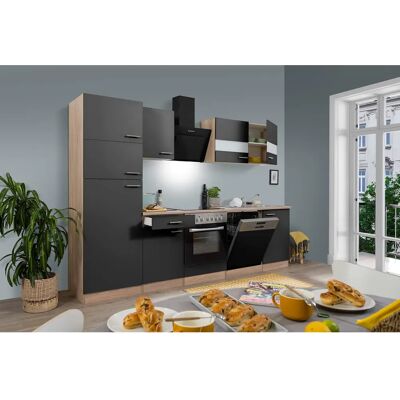 Set Cucina Hamburg Rovere - 280cm - Grigio - Respekta Set Cucina Hamburg Rovere - 280cm - Grigio - Respekta