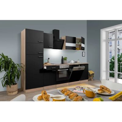 Set Cucina Respekta Hamburg con Elettrodomestici - 280cm - Nero Set Cucina Respekta Hamburg con Elettrodomestici - 280cm - Nero