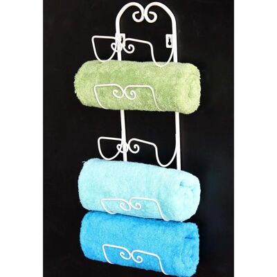 DANDIBO - 081220 - Blanc crème - 60x15x11 cm - Porte-serviettes mural - Publicité DANDIBO - 081220 - Blanc crème - 60x15x11 cm - Porte-serviettes mural - Publicité