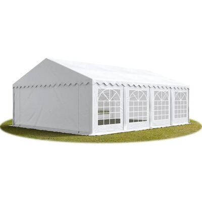 Toolport 6x8m Partyzelt - Wasserdicht PVC 700 - Weiß Toolport 6x8m Partyzelt - Wasserdicht PVC 700 - Weiß