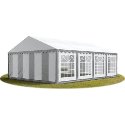 TOOLPORT 6x8m Partyzelt - Wasserdicht PVC 700, Grau-Weiß - Artikel 6054 TOOLPORT 6x8m Partyzelt - Wasserdicht PVC 700, Grau-Weiß - Artikel 6054