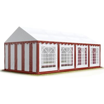 Toolport 4x8m Partytent - Waterdicht PVC, Rood-Wit - 32m² Toolport 4x8m Partytent - Waterdicht PVC, Rood-Wit - 32m²