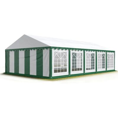 TOOLPORT 5x10m Festvagn - PVC 700 Grön-Vit TOOLPORT 5x10m Festvagn - PVC 700 Grön-Vit