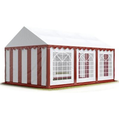 Toolport 4x6m Carpa de PVC Rojo-Blanco - Tipo de Fiesta Toolport 4x6m Carpa de PVC Rojo-Blanco - Tipo de Fiesta