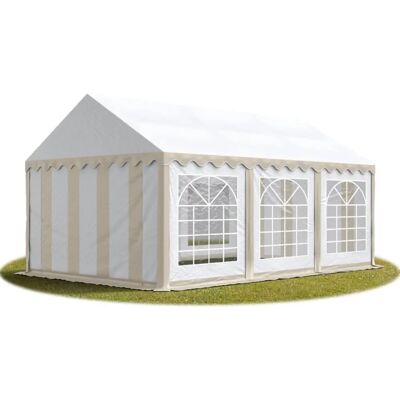 TOOLPORT 3x6m Marquee - Waterproof PVC 700 - Beige-White - Party Tent TOOLPORT 3x6m Marquee - Waterproof PVC 700 - Beige-White - Party Tent