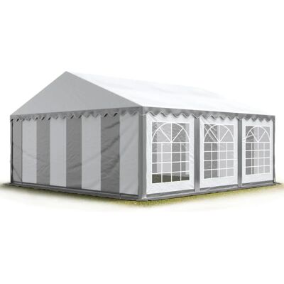 Carpa de 4x6m TOOLPORT - PVC impermeable, gris-blanco Carpa de 4x6m TOOLPORT - PVC impermeable, gris-blanco